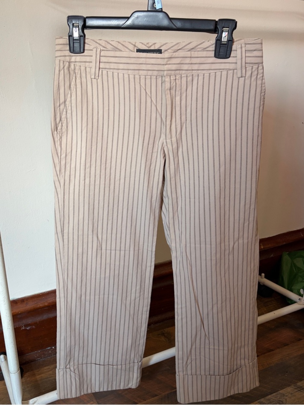 Banana Republic Beige Pinstripe Capris